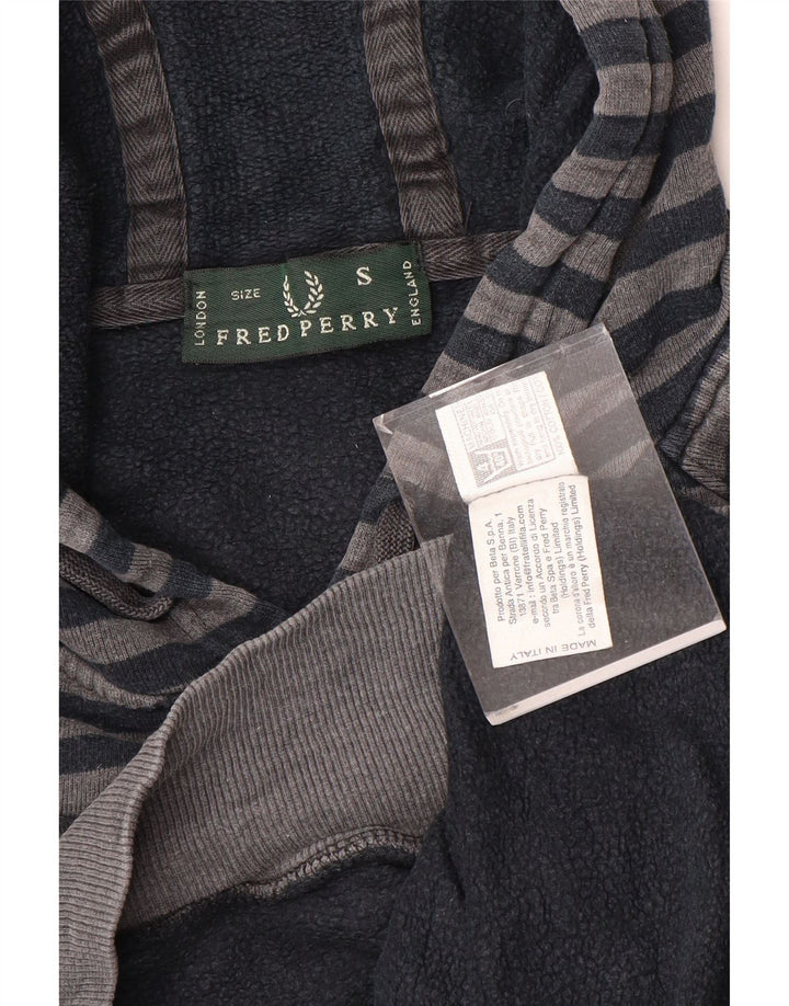 Мужской джемпер с капюшоном Fred Perry, маленький серый полосатый хлопок