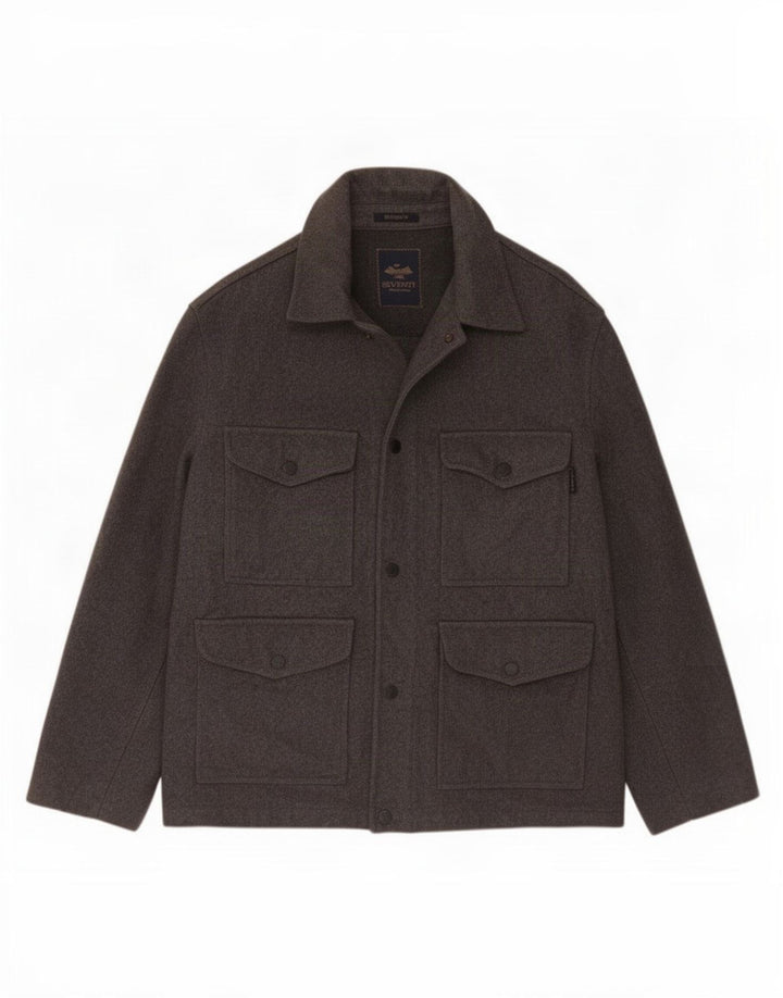 Мужская куртка в стиле милитари Seventy UK 42 XL серая шерсть
