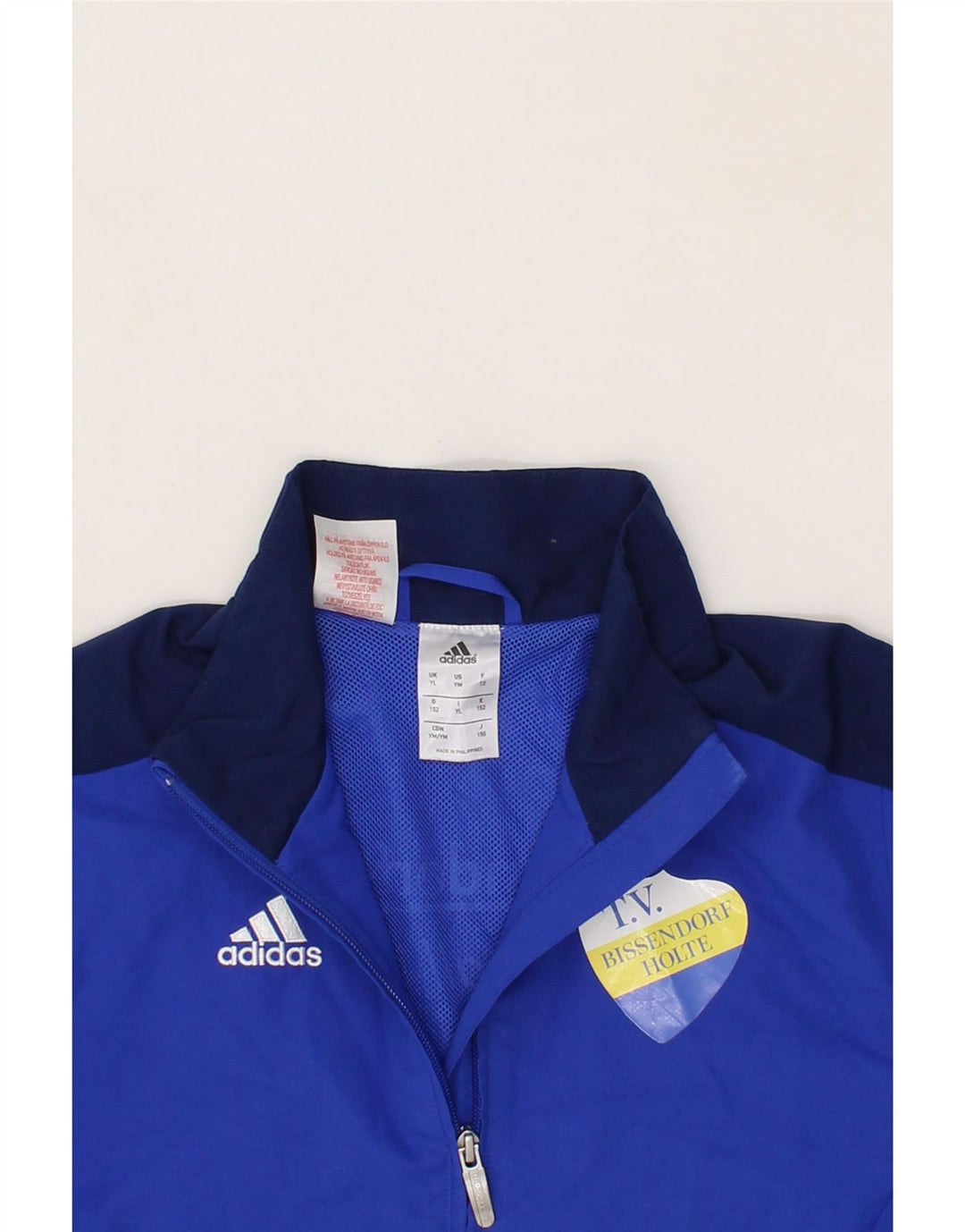 ADIDAS Boys Graphic Tracksuit Top Jacket 11-12 Years Large Blue Vintage Adidas and Second-Hand Adidas from Messina Hembry 