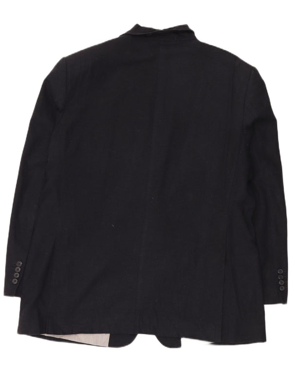 Мужской пиджак на двух пуговицах Marks & Spencer UK 44 XL, темно-синий, льняной