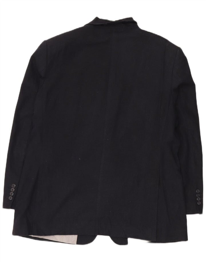 Мужской пиджак на двух пуговицах Marks & Spencer UK 44 XL, темно-синий, льняной