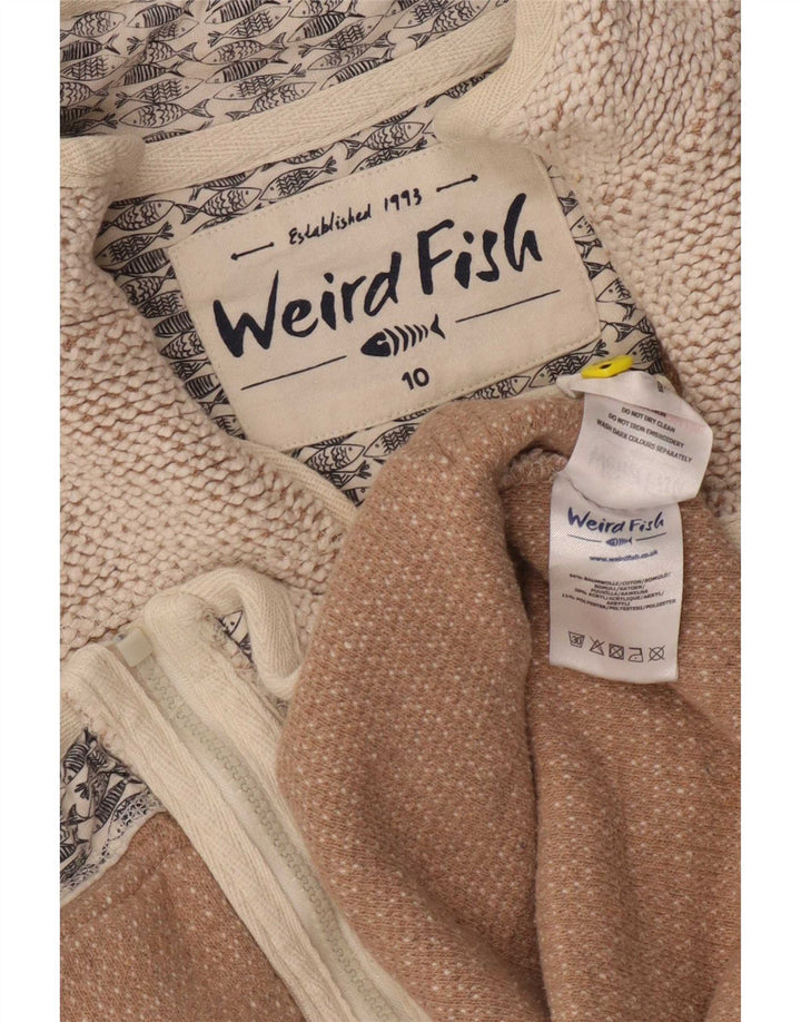 Женский спортивный костюм Weird Fish, верхняя куртка UK 10, маленький размер, бежевый хлопок