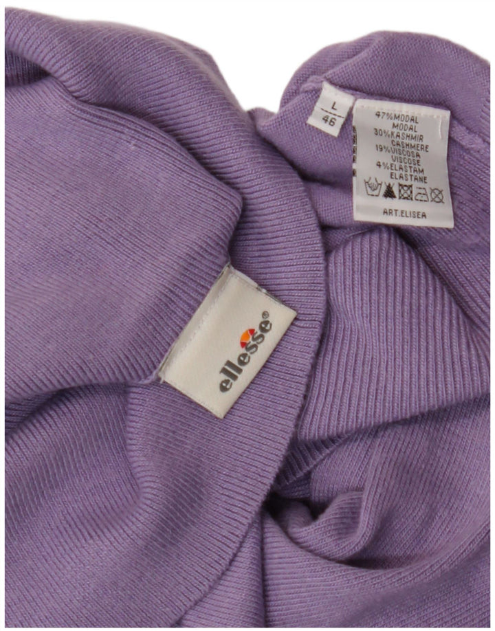 ELLESSE Женский джемпер с высоким воротником IT 46 Большой Фиолетовый Модал