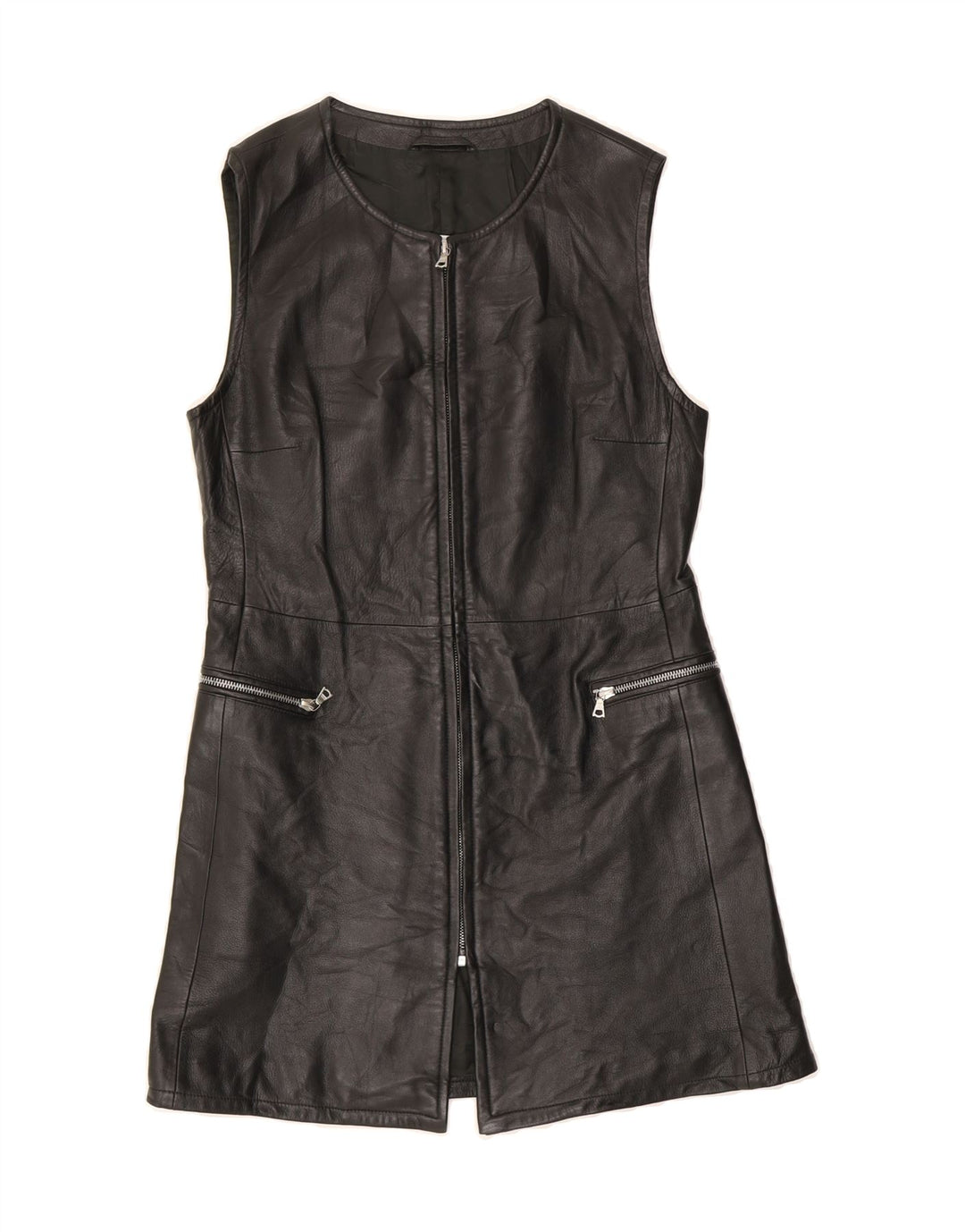 CRISTIANO DI THIENE Womens Sheath Dress IT 42 Medium Black Leather Vintage Cristiano Di Thiene and Second-Hand Cristiano Di Thiene from Messina Hembry 