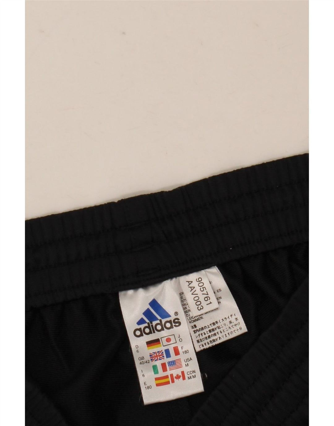 Мужские спортивные брюки Adidas UK 40/42, средний черный полиэстер с цветными блоками
