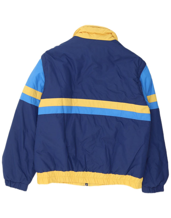 Мужская утепленная куртка-бомбер Stratos UK 42 XL темно-синяя с цветными блоками полиамид