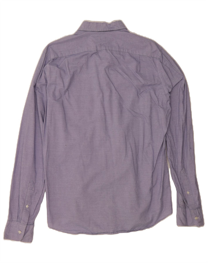 J. CREW Mens Slim Shirt Large Navy Blue Pinstripe Cotton Vintage J. Crew and Second-Hand J. Crew from Messina Hembry 