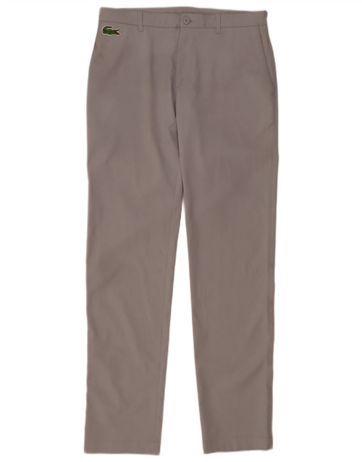 Мужские брюки-чинос Lacoste, размер 40, средний W32 L33, серый полиэстер