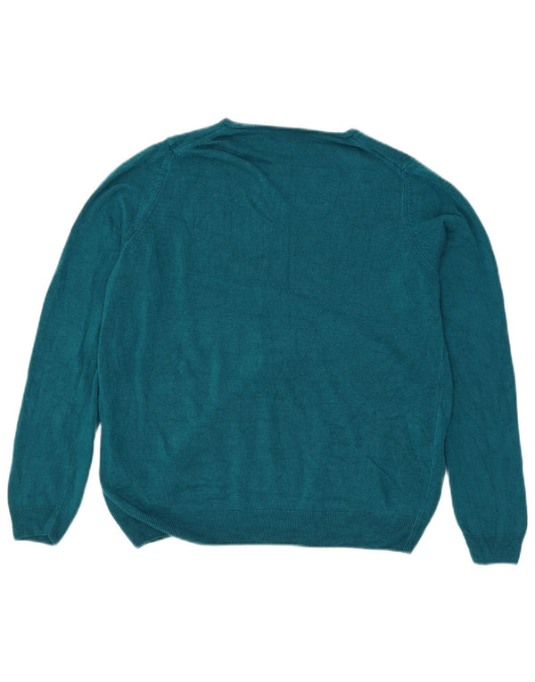Женский джемпер с вырезом «лодочка» Marks & Spencer, Великобритания, 18 XL, синий акрил