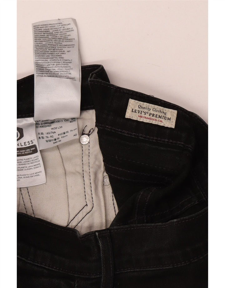 Мужские узкие джинсы Levi's W30 L30, черный хлопок
