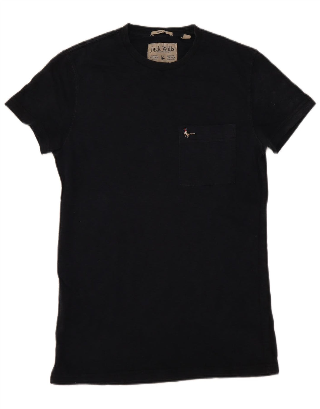 Мужская футболка узкого кроя JACK WILLS Top XS, темно-синий хлопок