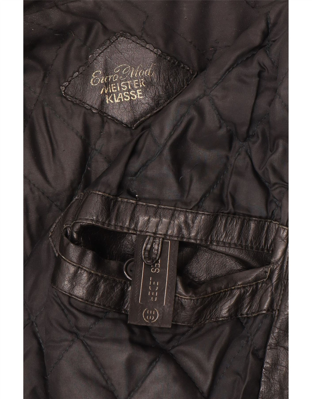 Винтажная мужская кожаная куртка UK 40, большая черная кожаная