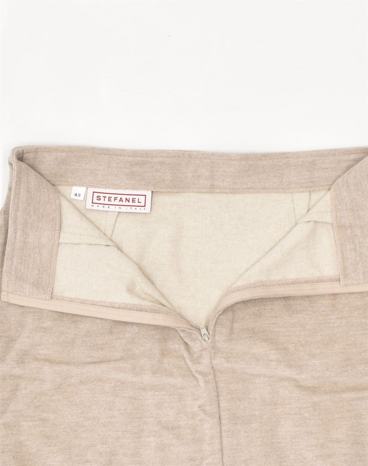 STEFANEL Womens Pencil Skirt IT 42 Medium W28 Beige Viscose | Vintage | Thrift | Second-Hand | Used Clothing | Messina Hembry 