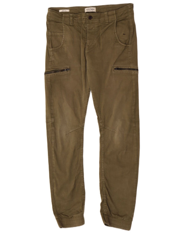 Мужские брюки-карго Jack & Jones Anti Fit Joggers W31 L29, хлопок цвета хаки