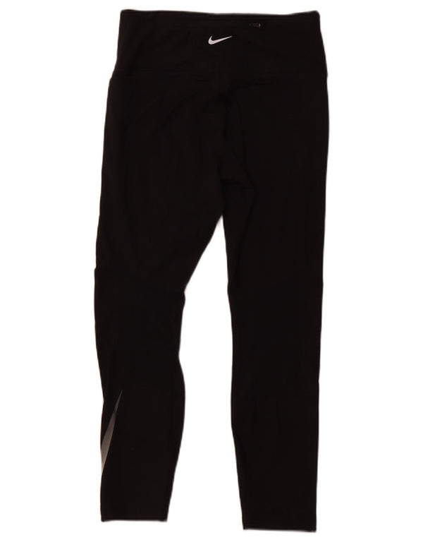 Женские укороченные леггинсы NIKE Dri Fit UK 12, средний черный полиэстер