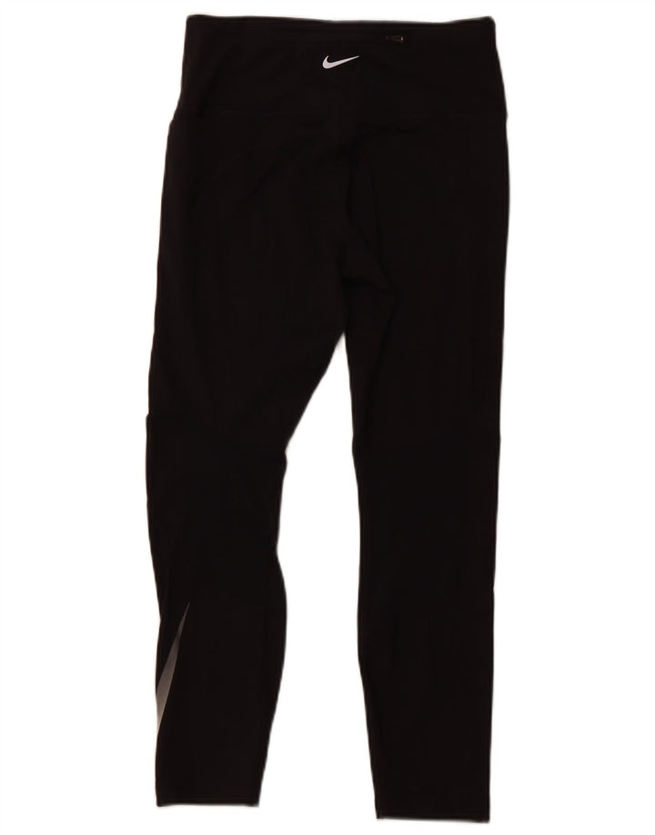 Женские укороченные леггинсы NIKE Dri Fit UK 12, средний черный полиэстер