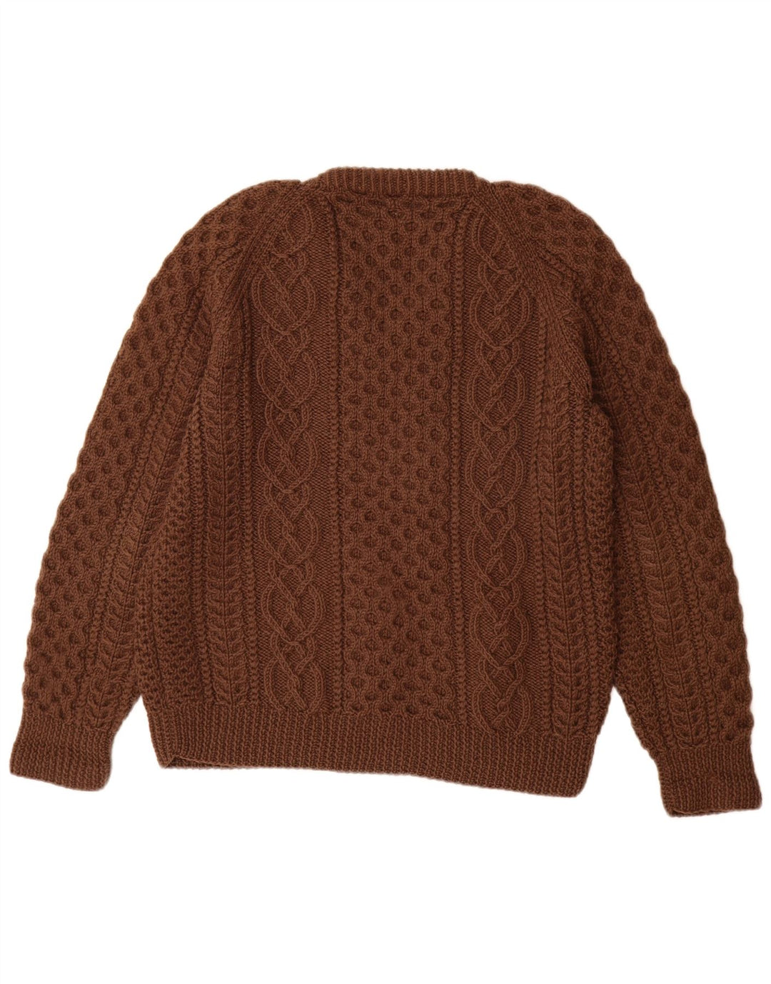 ВИНТАЖНЫЙ женский джемпер с v-образным вырезом, Великобритания, 14, большой коричневый цвет