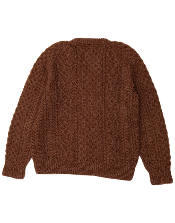 ВИНТАЖНЫЙ женский джемпер с v-образным вырезом, Великобритания, 14, большой коричневый цвет