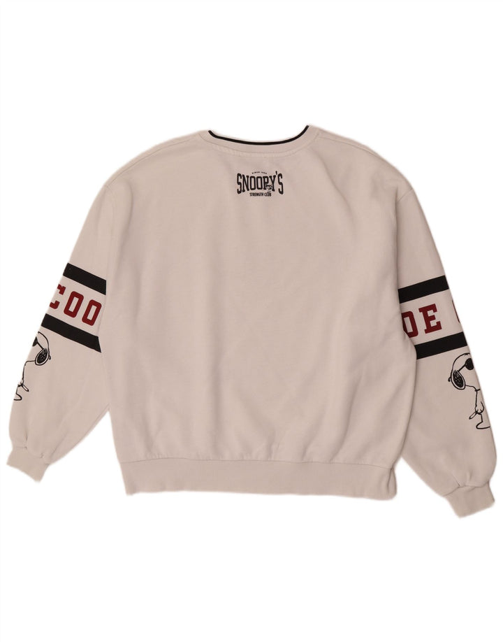 Мужской джемпер с рисунком арахиса Pull & Bear, средний белый, с цветными блоками