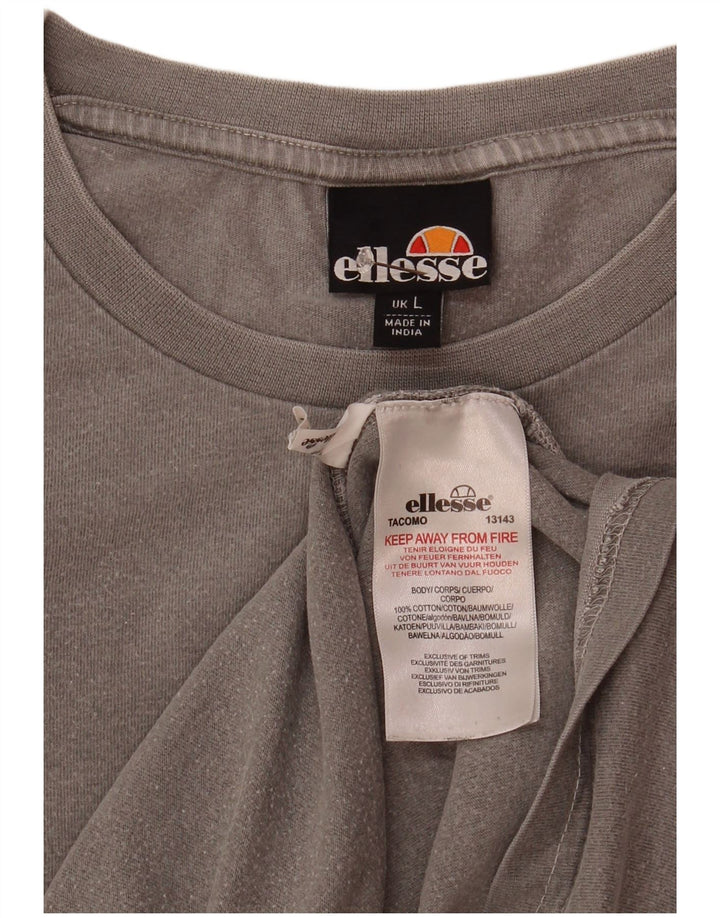 Мужская футболка Ellesse, большой серый хлопок