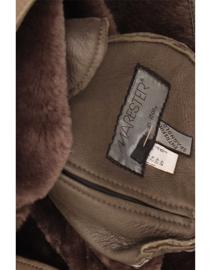 Женская дубленка Marester UK 14, большая коричневая