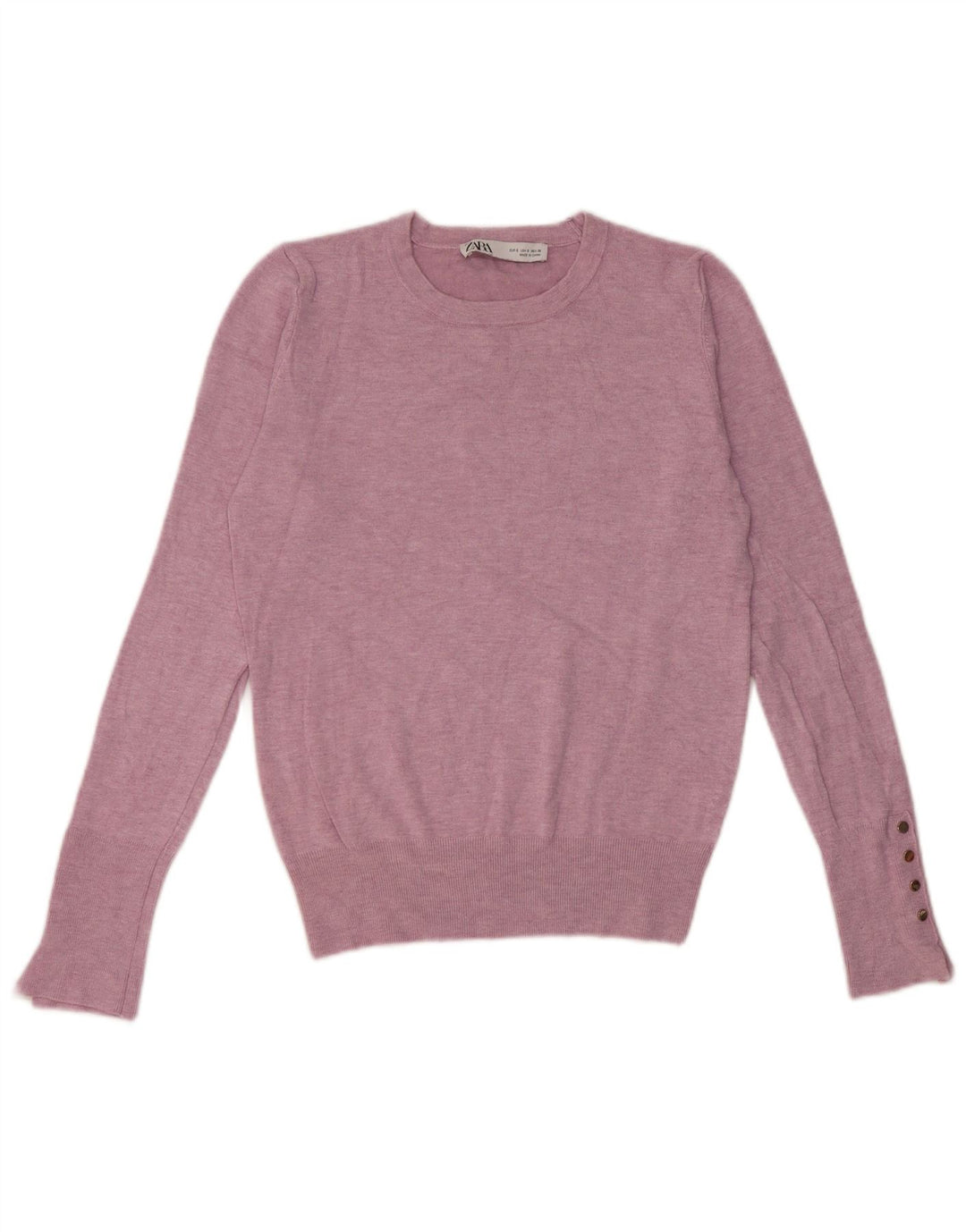 Женский джемпер с круглым вырезом Zara UK 8, маленький розовый