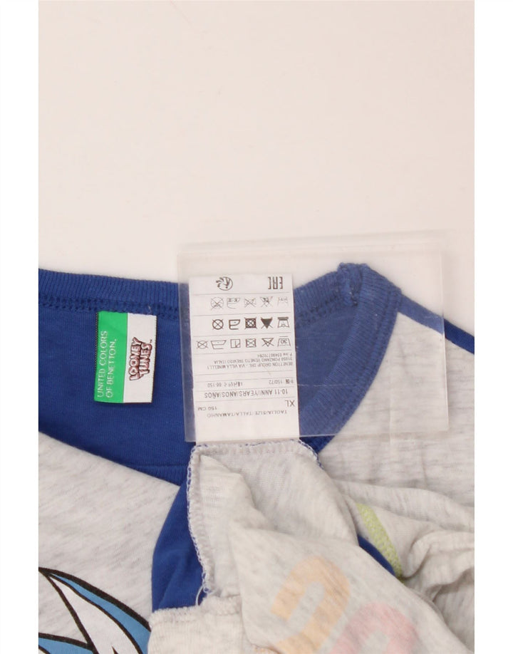 Джемпер с круглым вырезом BENETTON для мальчиков Looney Tunes, 10–11 лет, XL, серый