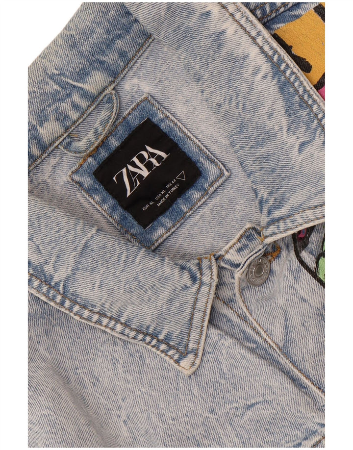 Мужская джинсовая куртка Zara UK 42 XL, синяя