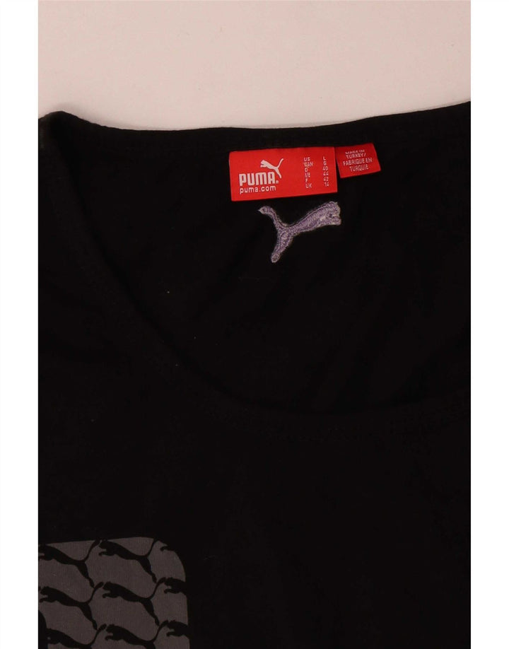 Женская футболка с рисунком Puma Top UK 14, большая черная