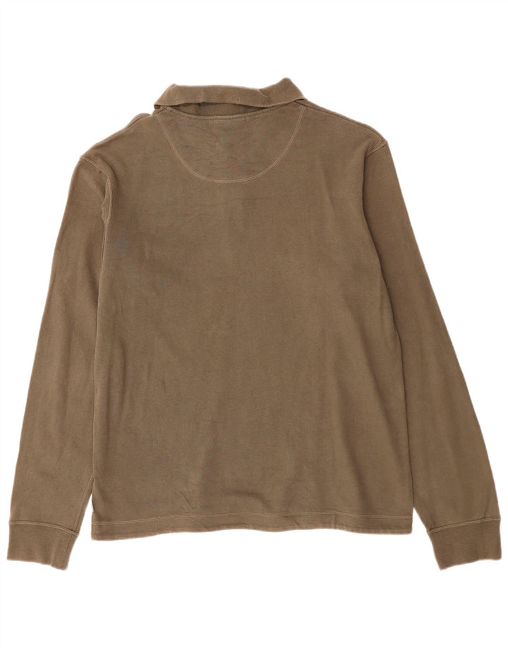 Мужская рубашка поло TIMBERLAND стандартного кроя с длинными рукавами, средний цвет, хаки, хлопок