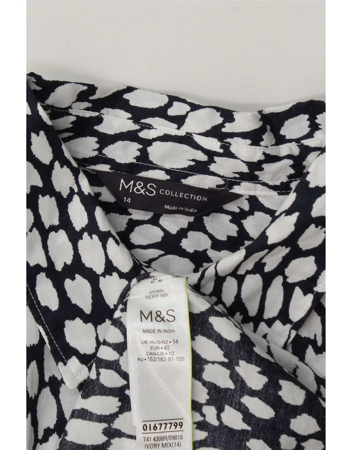 Женская рубашка Marks & Spencer UK 14, большой хлопок в белые пятна