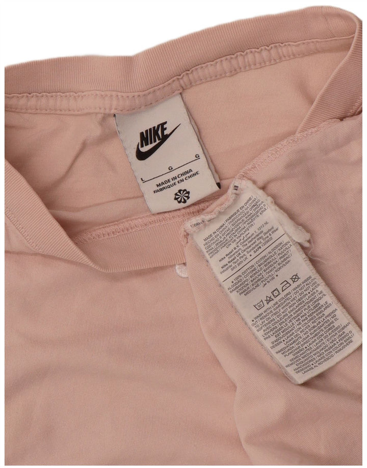 Мужская футболка Nike большого размера из хлопка розового цвета