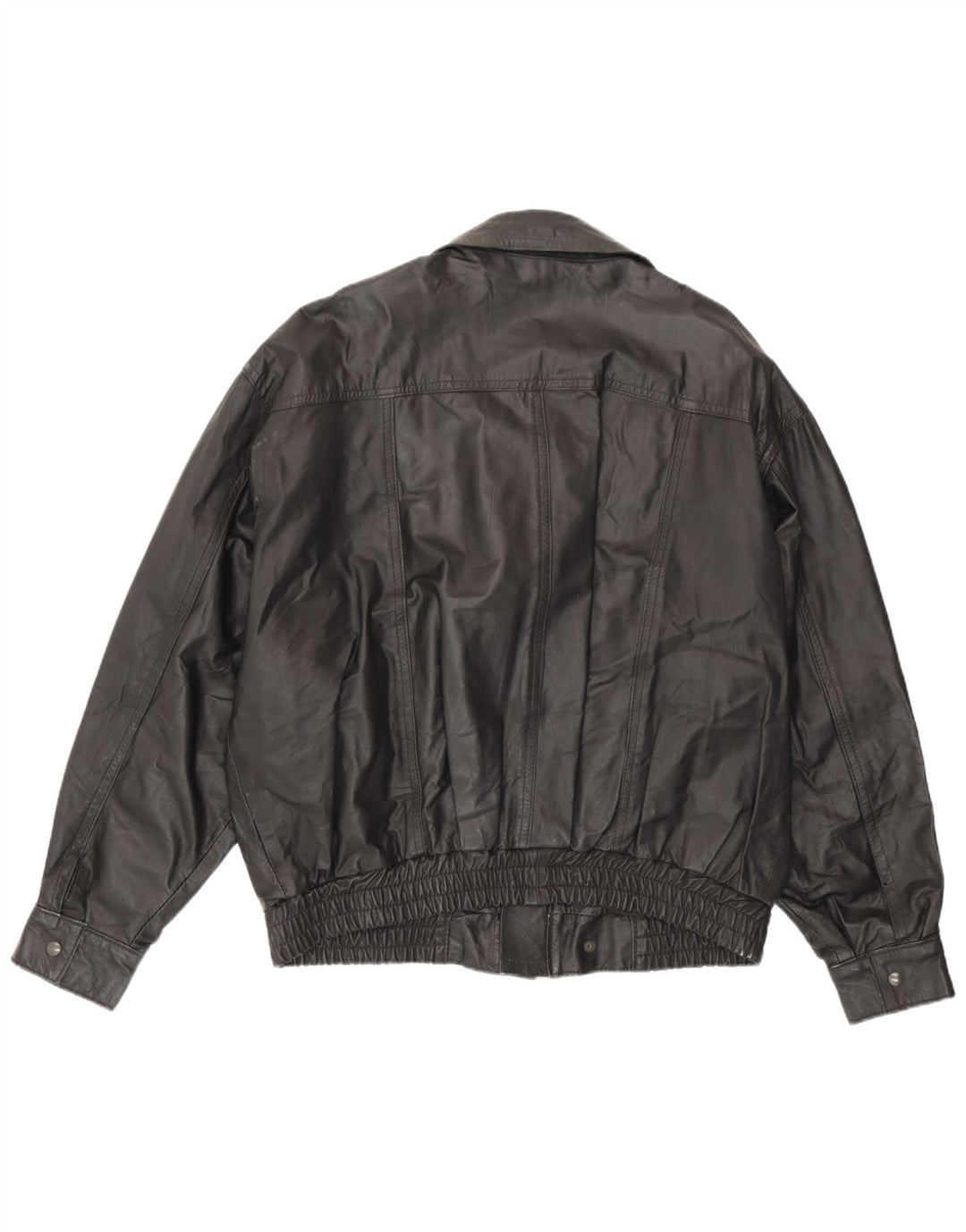 Винтажная мужская кожаная куртка UK 42 XL, черная