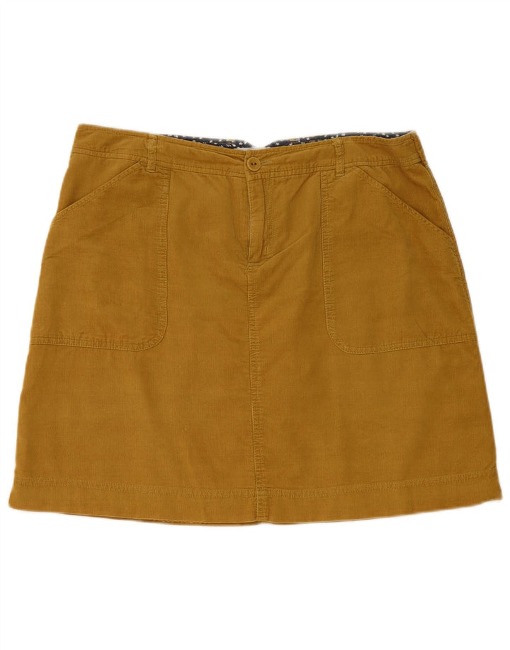 Женская мини-вельветовая юбка WHITE STUFF UK 12, средний W32, желтый хлопок