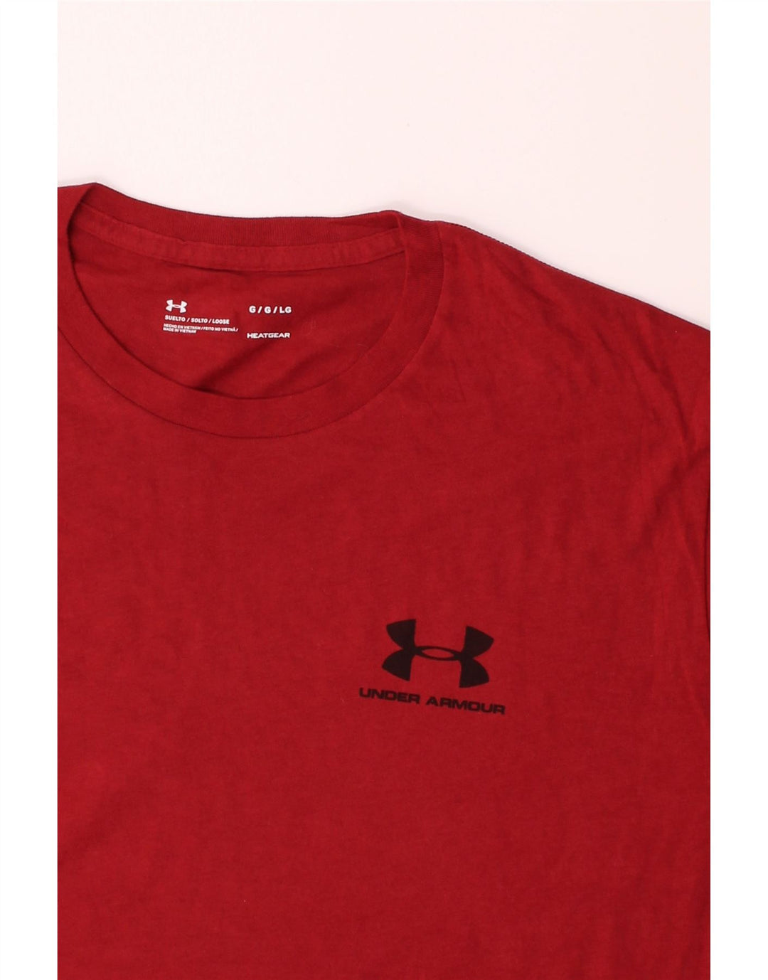 UNDER ARMOUR Mens T-Shirt Top Large Red Cotton Vintage Under Armour and Second-Hand Under Armour from Messina Hembry 