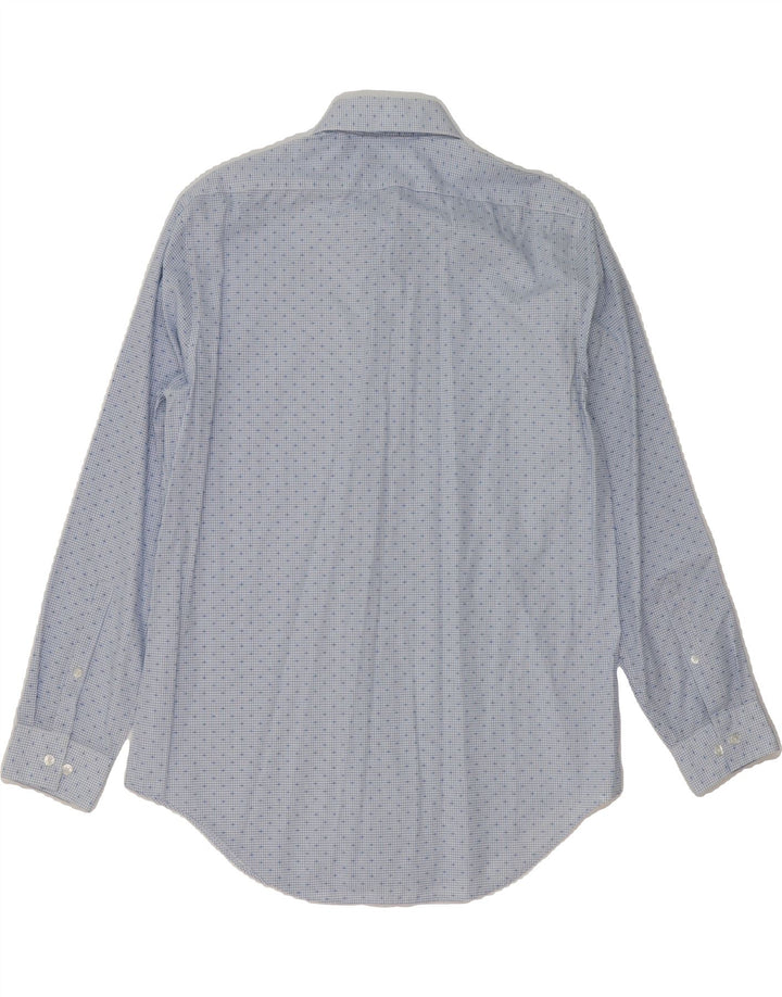 CALVIN KLEIN Mens Abstract Pattern Slim Fit Shirt Size 16 Large Blue Vintage Calvin Klein and Second-Hand Calvin Klein from Messina Hembry 