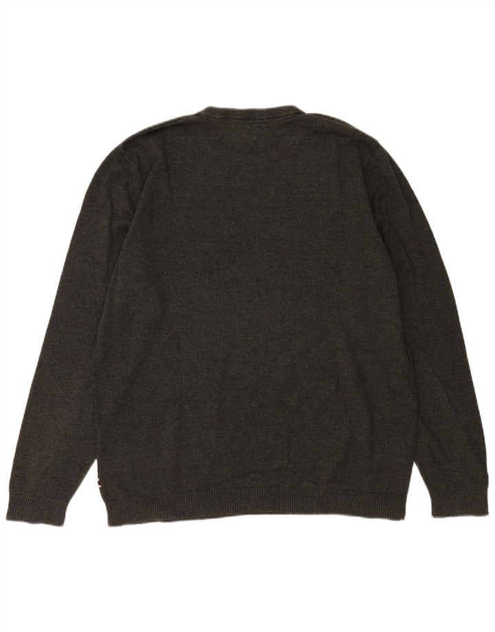 Мужской джемпер с круглым вырезом Jack & Jones 2XL, серый хлопок