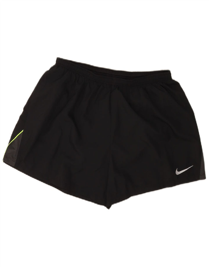 Мужские спортивные шорты Nike 2XL, черные, полиэстер с цветными блоками
