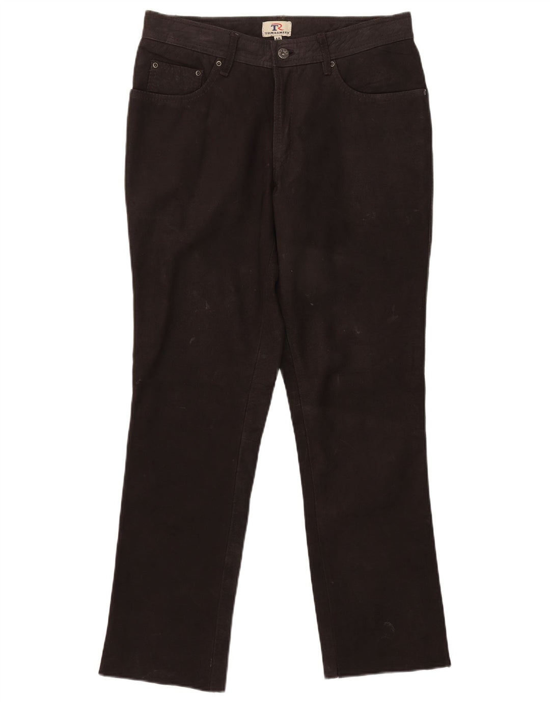 Мужские узкие кожаные брюки Tom Ramsey EU 48 Medium W32 L29 Коричневые кожаные