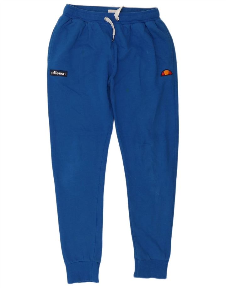 Мужские спортивные брюки Ellesse с графическим рисунком, джоггеры, средний синий хлопок, хлопок