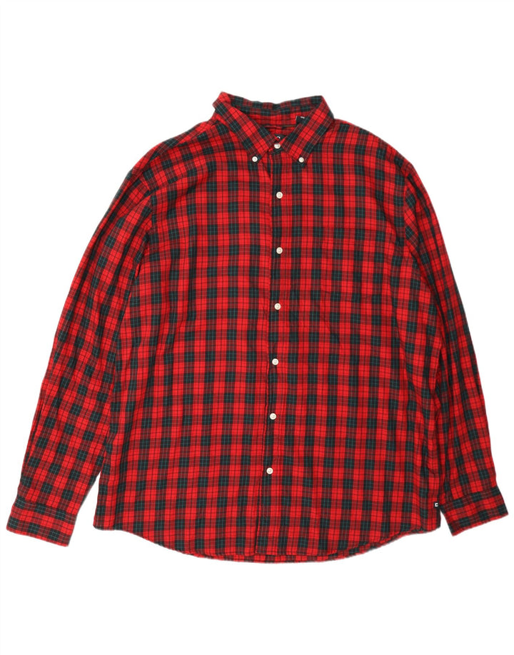 Мужская фланелевая рубашка Chaps 2XL, хлопок в красную клетку