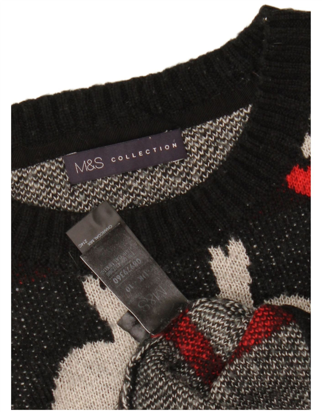 Женский джемпер с вырезом «лодочка» MARKS & SPENCER UK 10, маленький черный