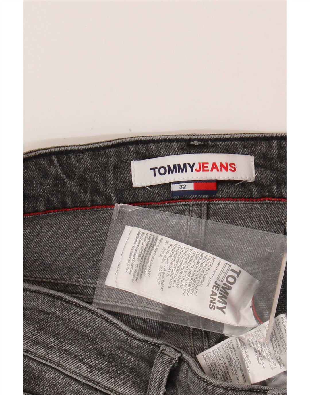 Мужские джинсовые шорты Tommy Hilfiger W32 среднего серого цвета, хлопок