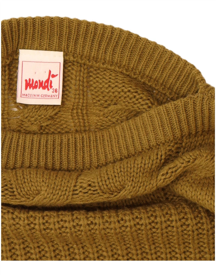 MONDI Женский свободный джемпер с вырезом «лодочка» EU 36, маленький, цвет хаки, шерсть