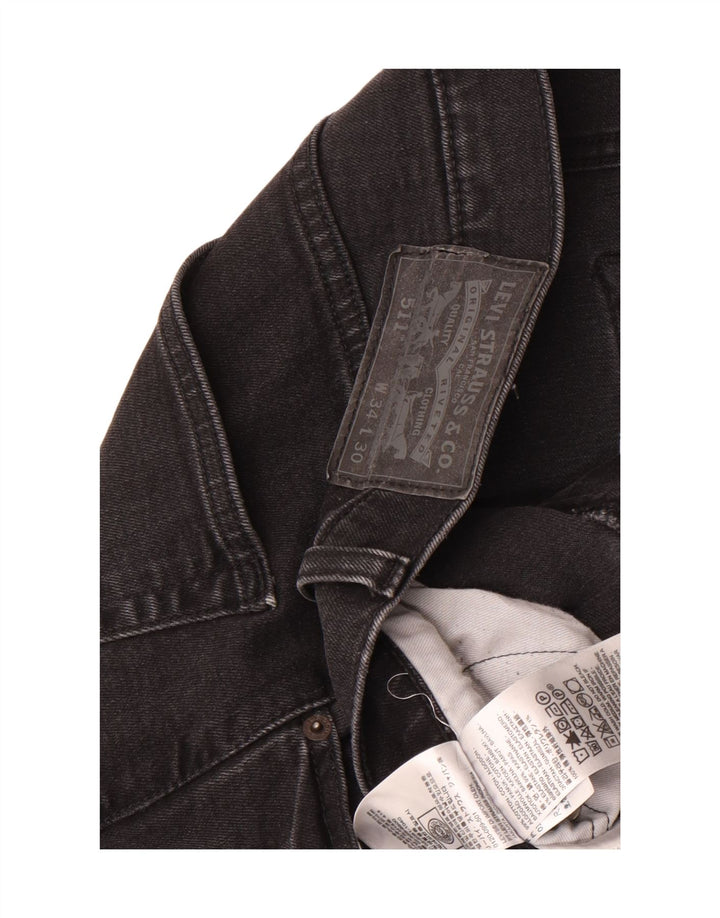 Мужские джинсы Levi's Slim 511 W34 L30, черный хлопок