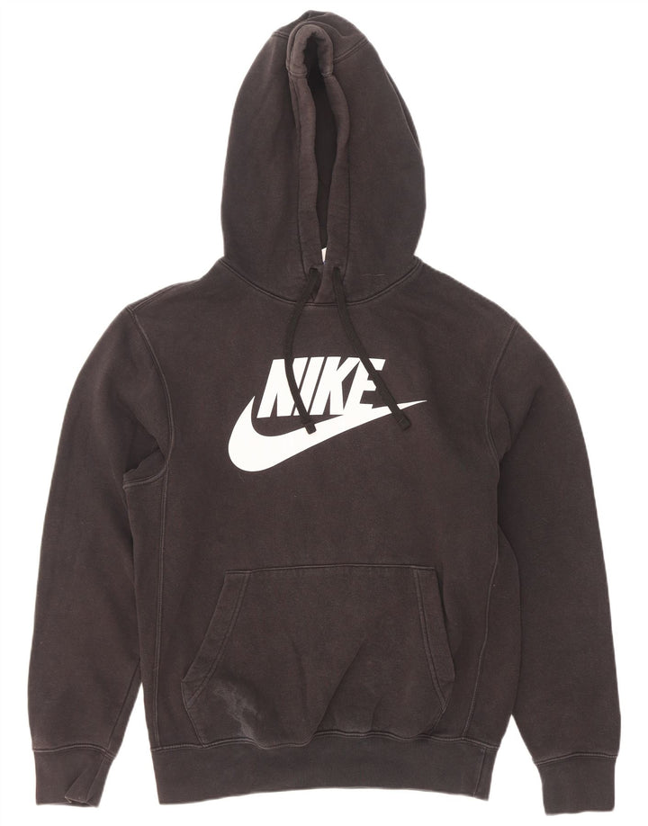 Мужской джемпер с капюшоном Nike, маленький черный, хлопковый