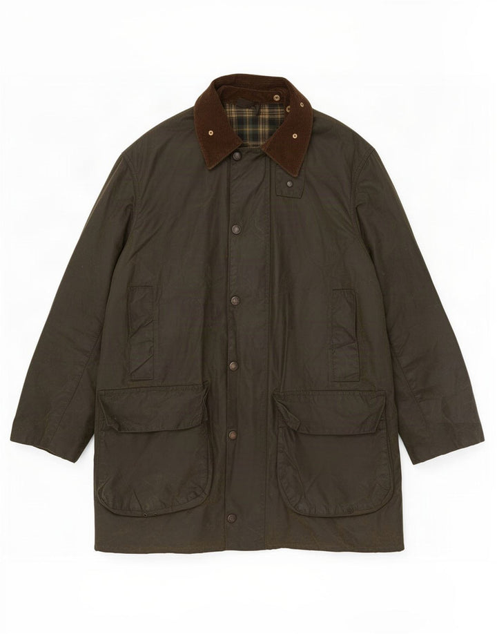 Мужская куртка Barbour из вощеного хлопка UK 40, большой цвет хаки