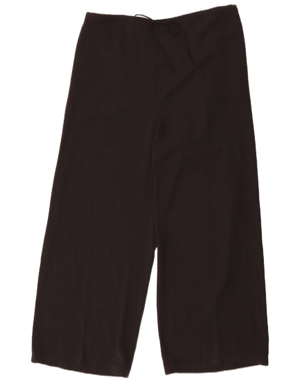 Женские широкие брюки Marks & Spencer UK 20 2XL W42 L30, черный полиэстер
