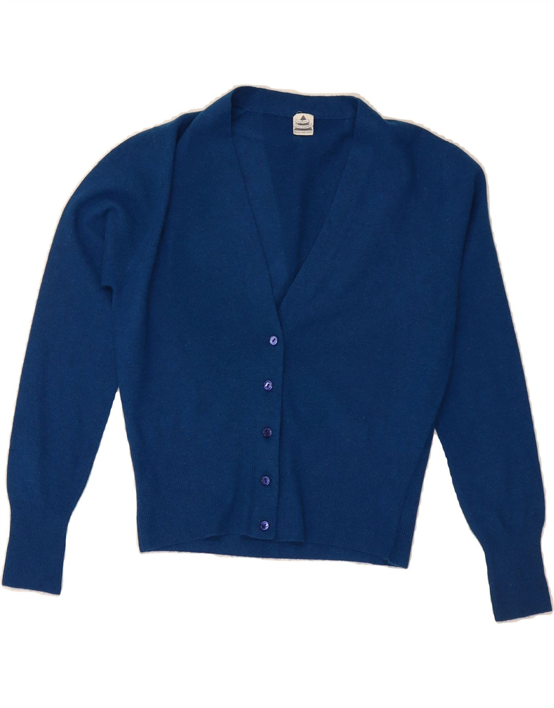 LUISA SPAGNOLI Womens Crop Cardigan Sweater UK 14 Medium Blue Vintage Luisa Spagnoli and Second-Hand Luisa Spagnoli from Messina Hembry 