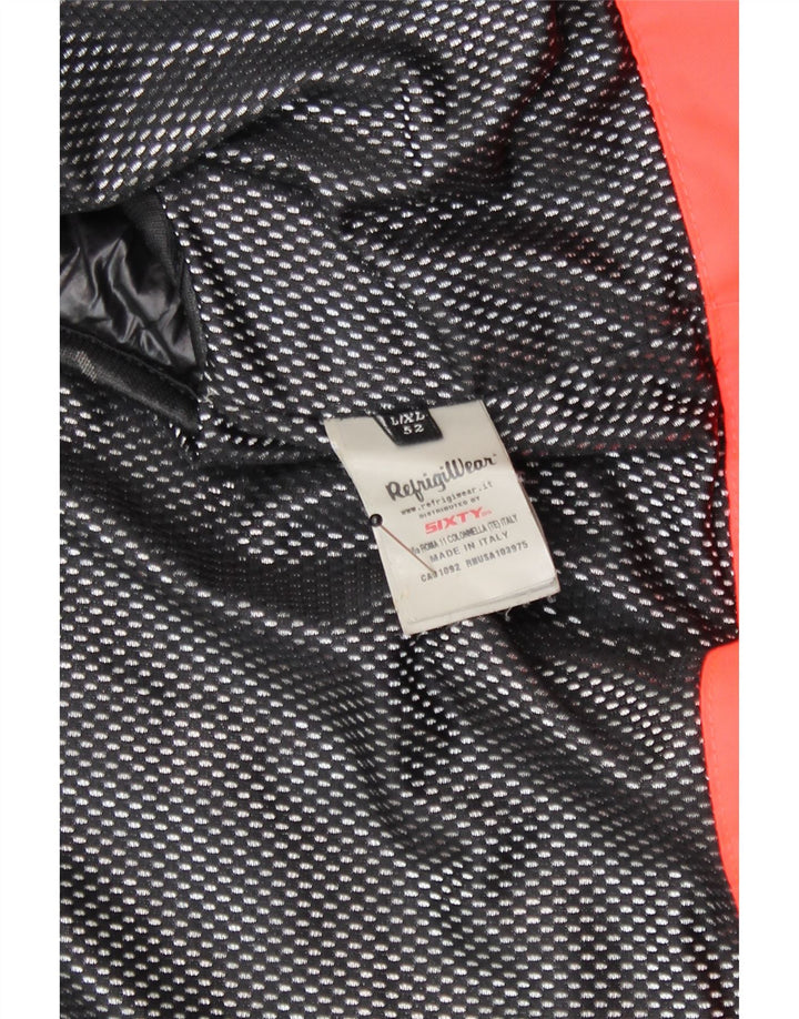 Refrigiwear Мужское стеганое пальто с капюшоном Sixty UK 40, большой черный полиамид